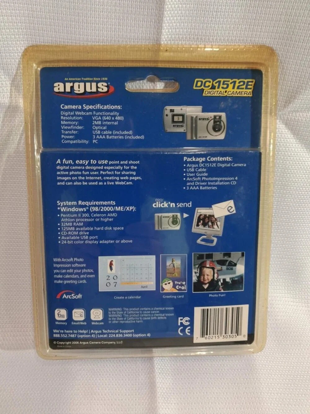 Vintage Argus DC1512E VGA Digital Camera